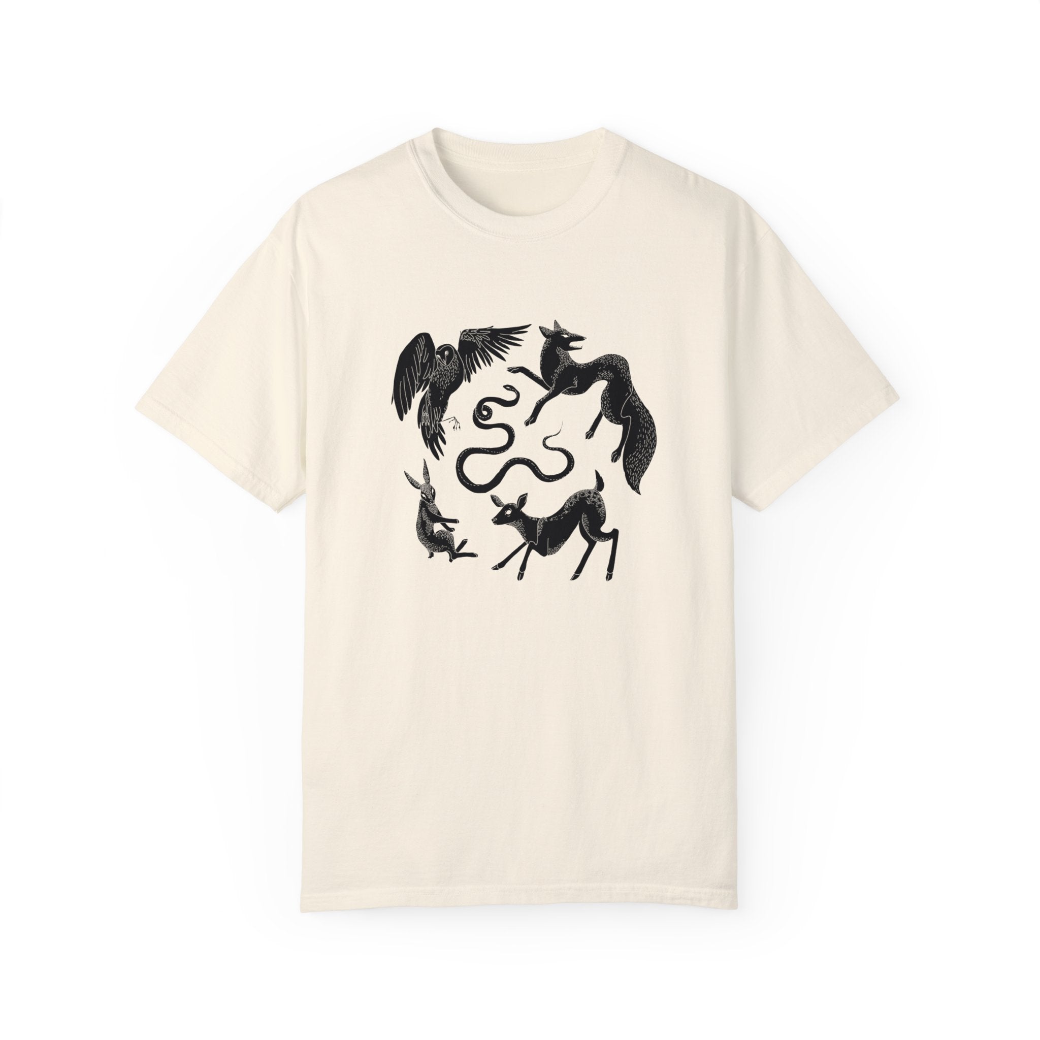 Fauna – Rachel Wojnar Artist Series – Unisex T-Shirt mit Pigmentfärbung