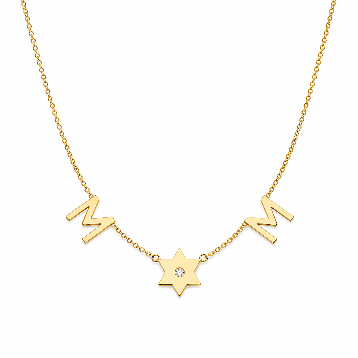 Taly Initials and Symbol Diamond Necklace