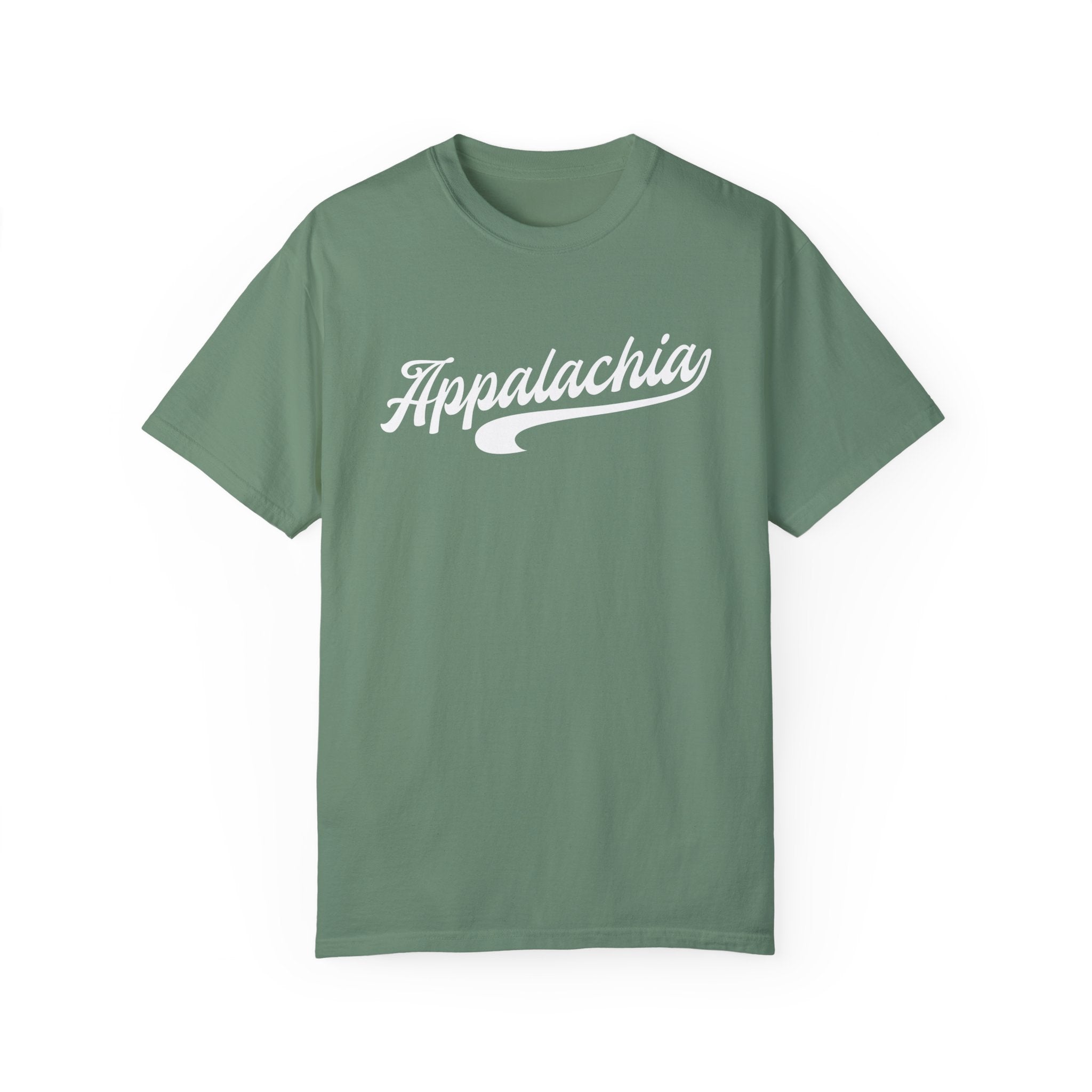 Appalachia Script – Unisex-T-Shirt mit Pigmentfärbung