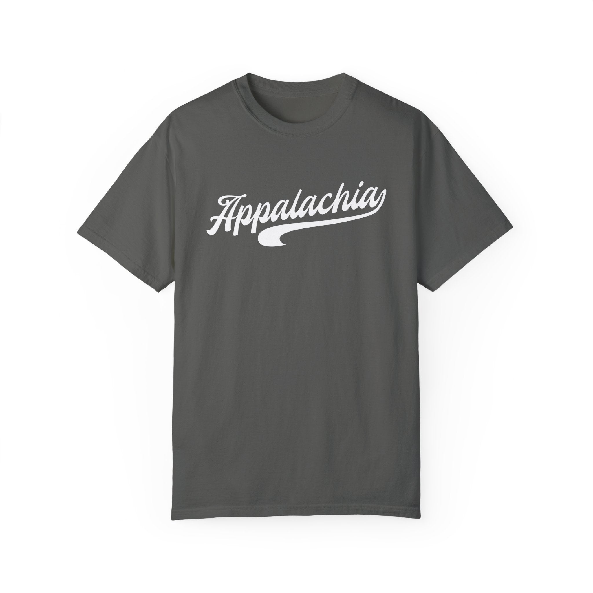 Appalachia Script – Unisex-T-Shirt mit Pigmentfärbung