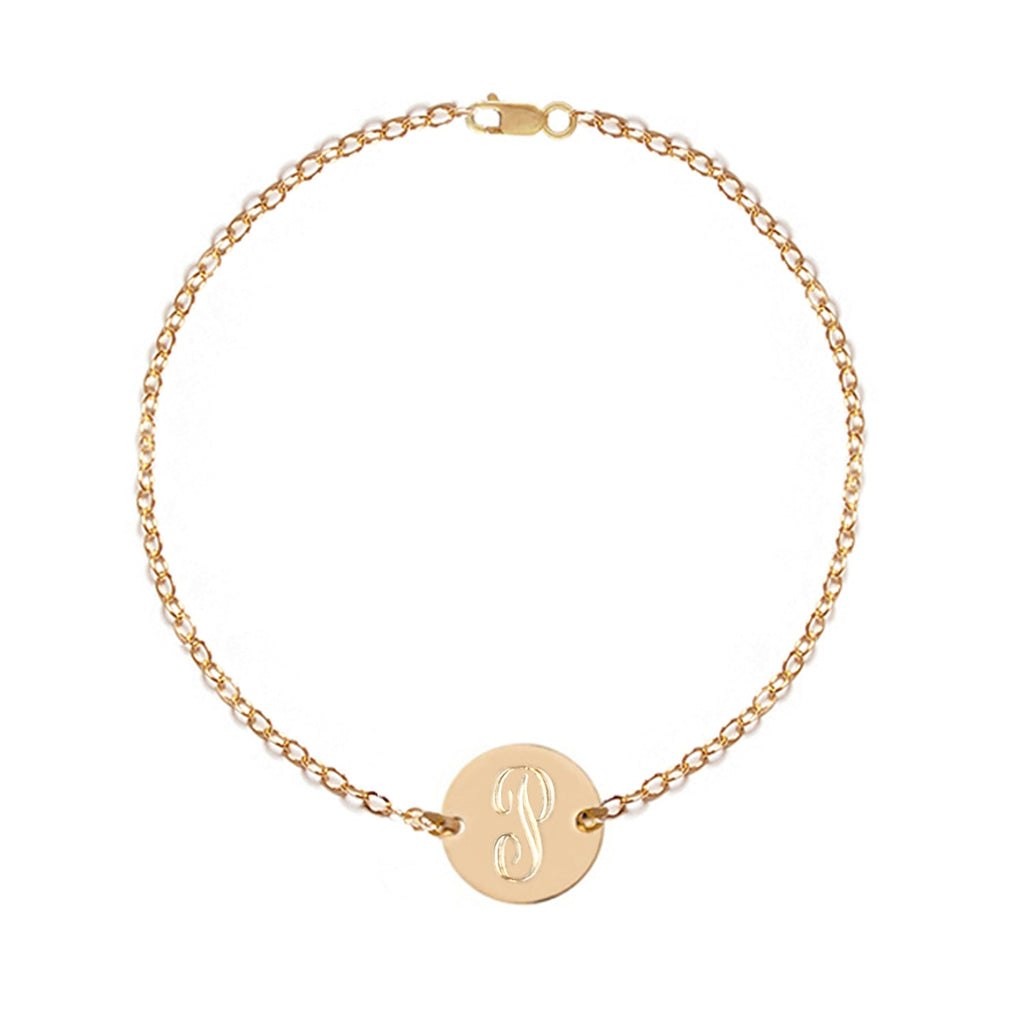 Sandy Personalized Initial Disc Bracelet | Anklet