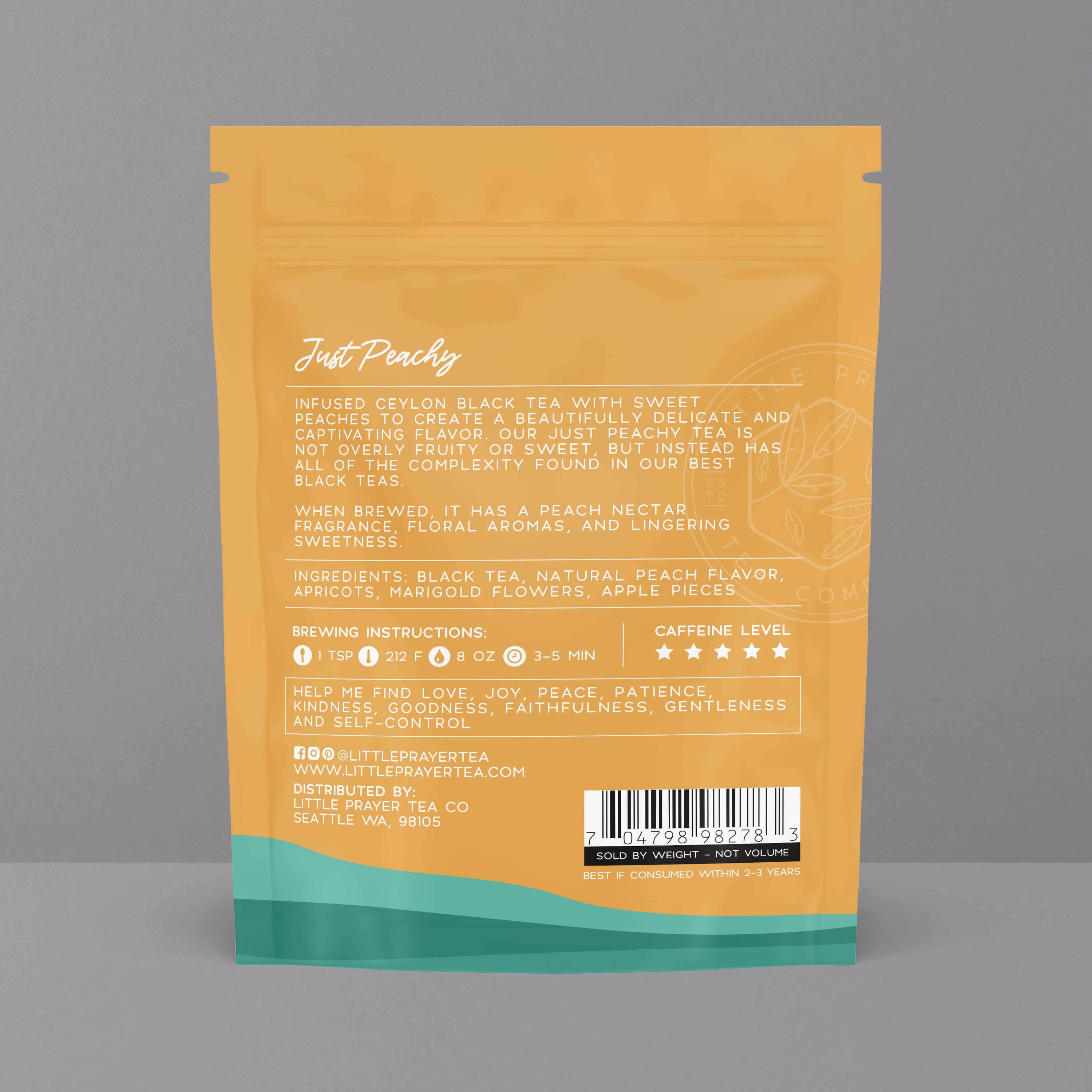 Bible Verse Tea "Hope Is An Anchor" Peach Black Tea