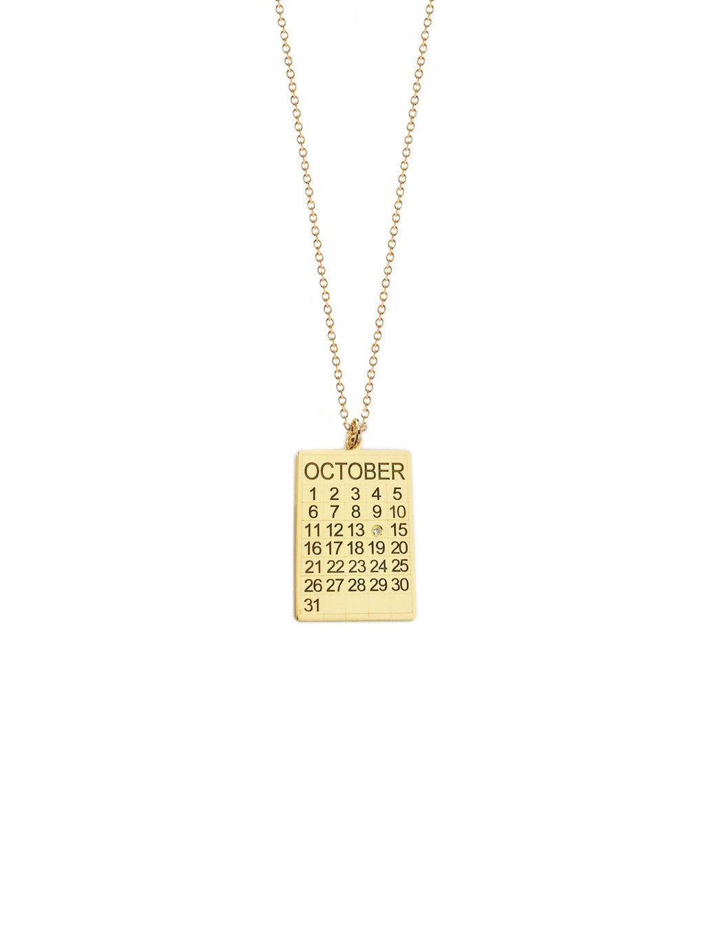 Calendar Paperclip Chain Necklace