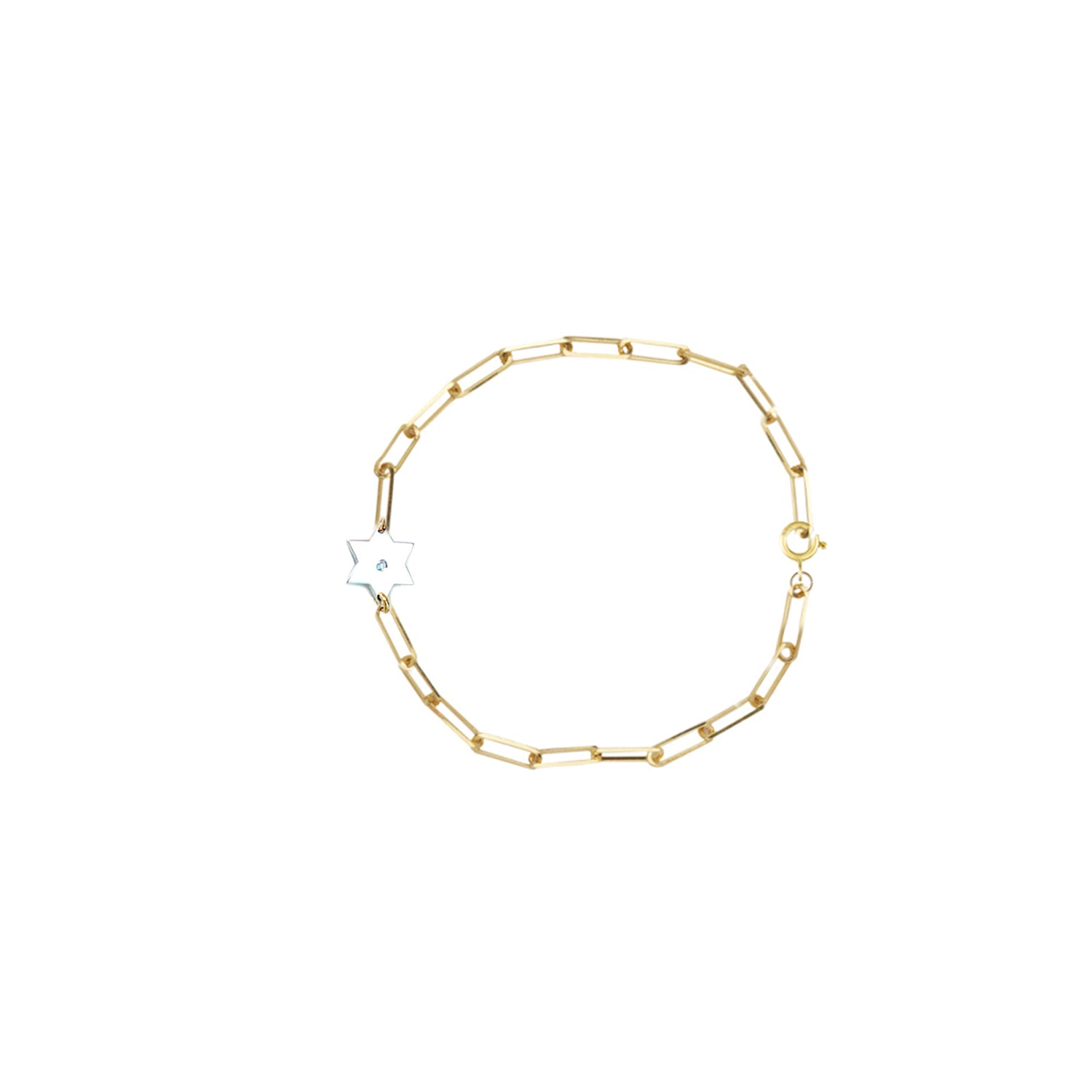 Dani Star of David Diamond Paperclip Bracelet | Anklet