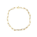Elle Paperclip Sterling Silver or Gold Plated Bracelet | Anklet