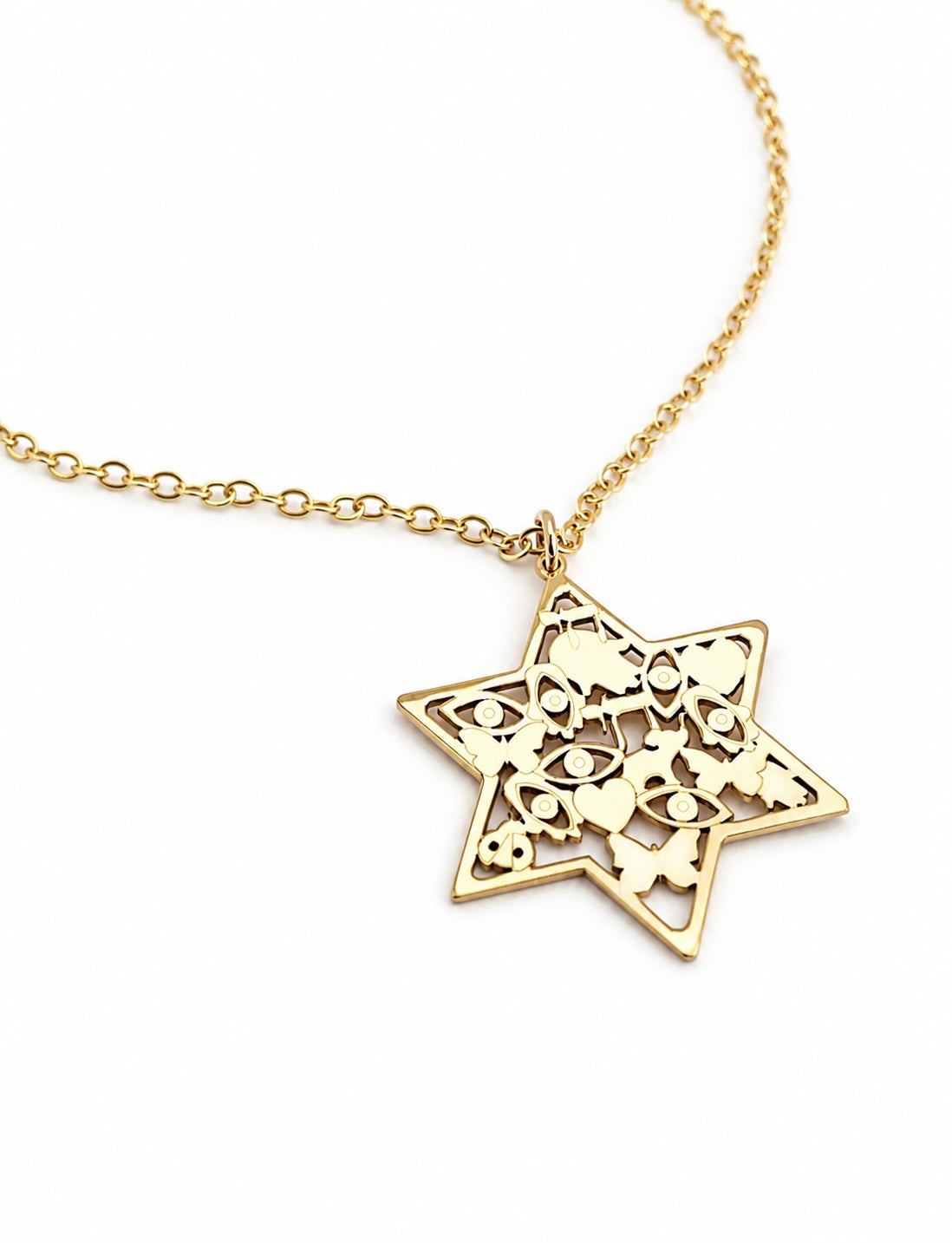 Mia Good Luck Star of David Necklace