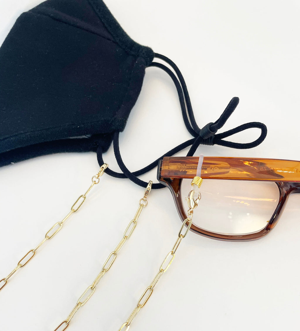 Paperclip Chain Mask and Glasses Holder