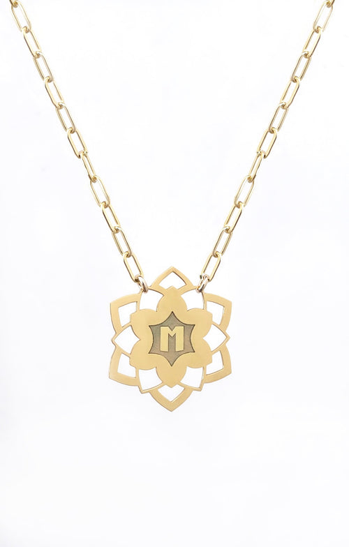 Avery Mandala Medaillon-Halskette