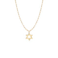 Jordan Star of David Paperclip Necklace