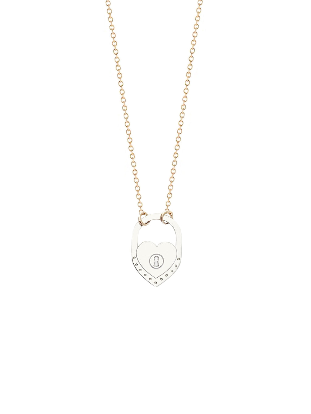 Miles Heart Personalized Lock Necklace