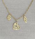 Mia Three Diamond Charm Necklace