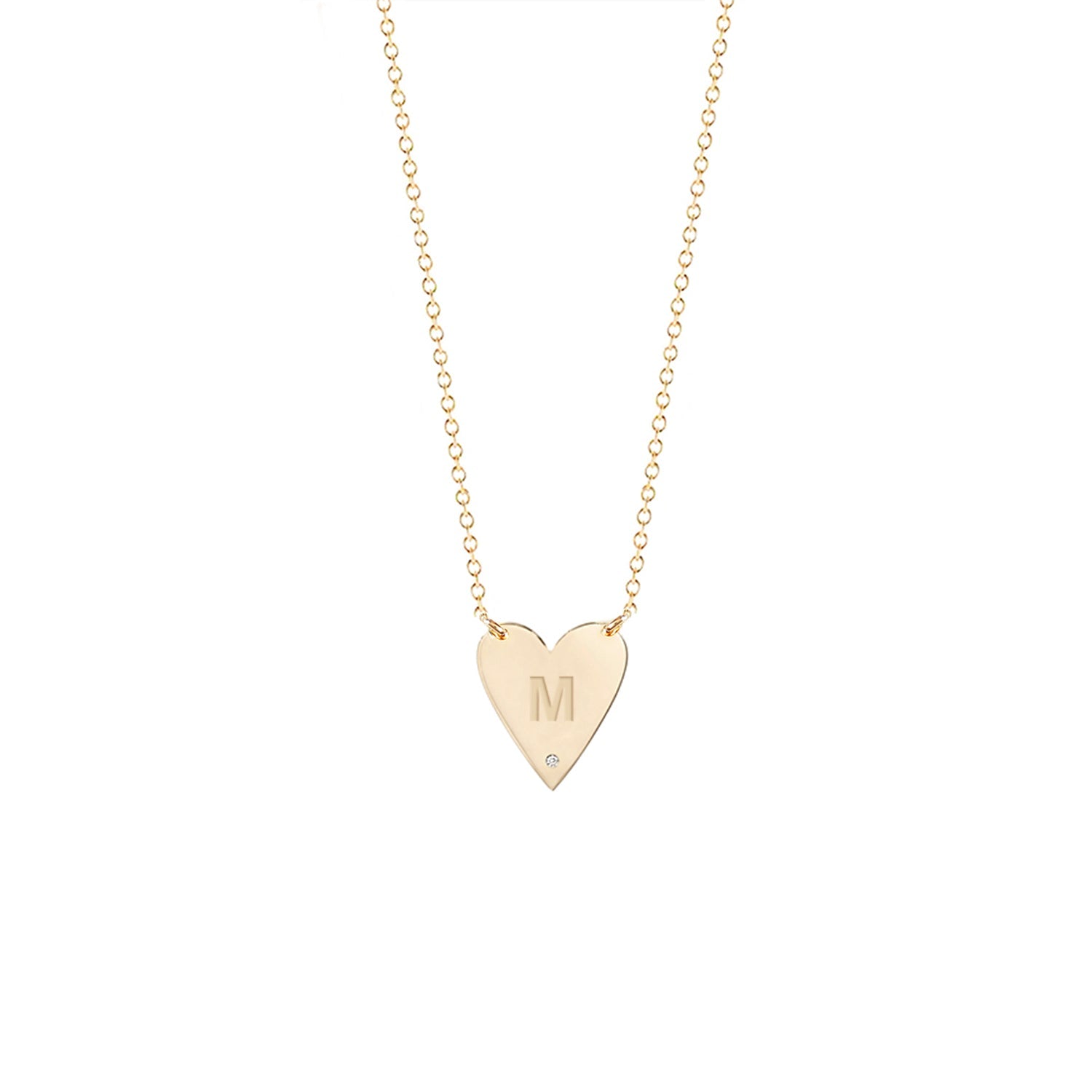 Mijal Initial Heart Necklace