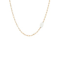 Dani Evil Eye Diamond Paperclip Necklace