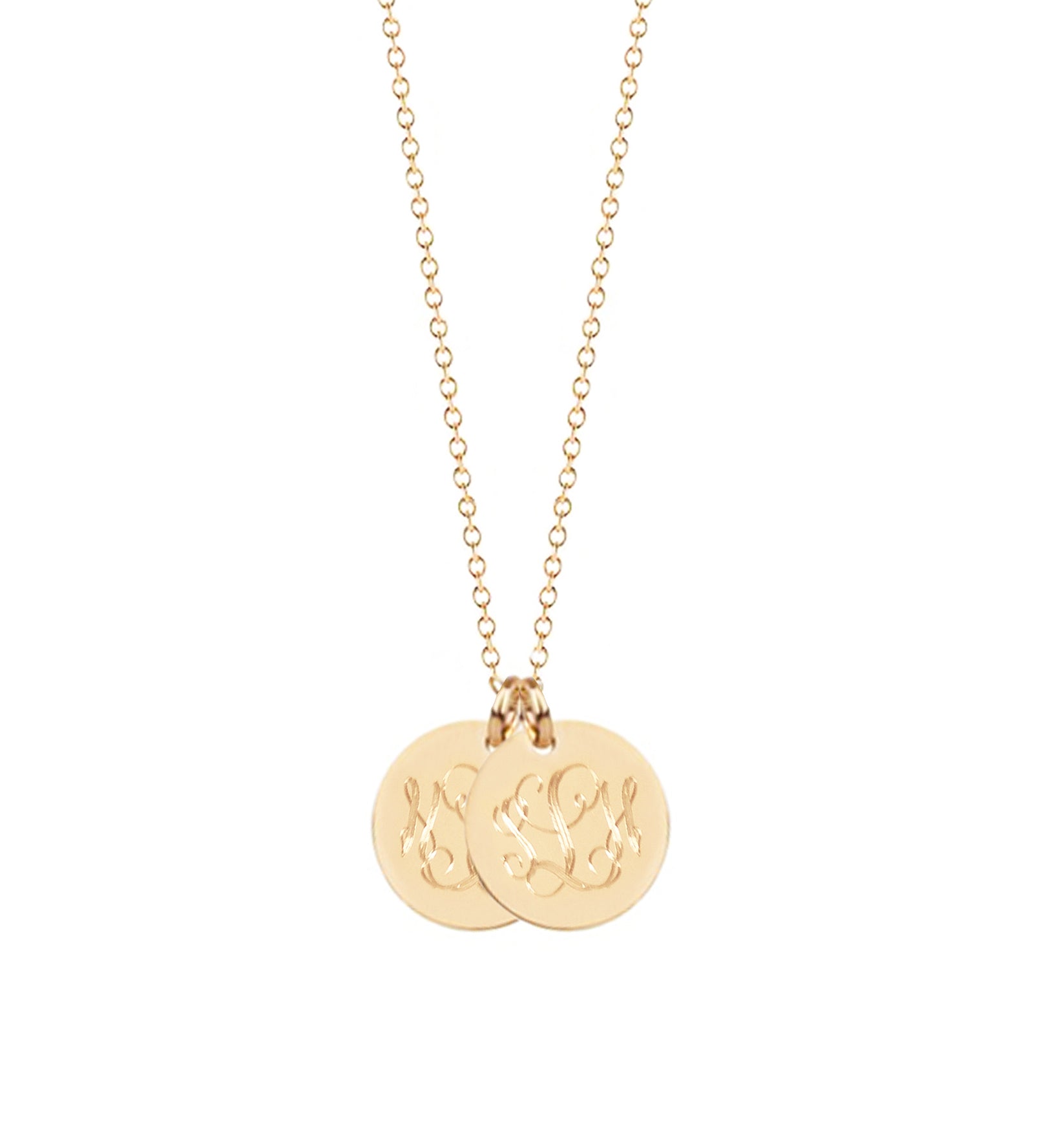 Sandy Initial Disc Necklace