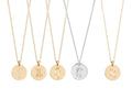 Sandy Initial Disc Necklace