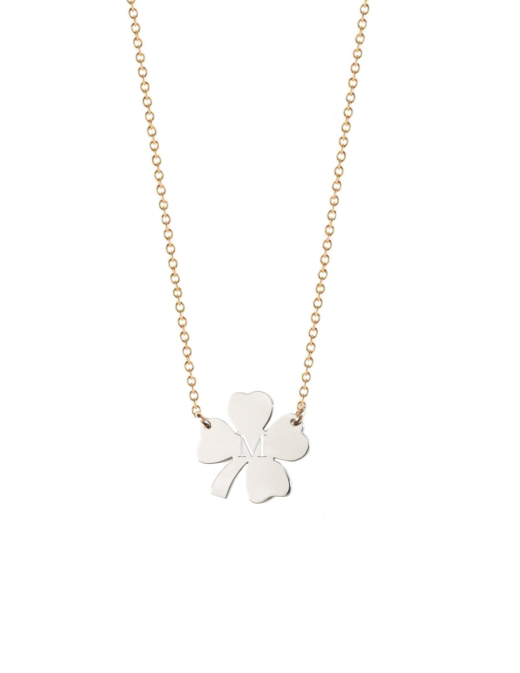 Shamrock Initial Necklace
