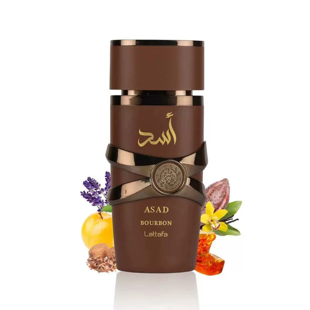 100 ml Asad Bourbon Lattafa7 Hochwertiges arabisches Dubai-Parfüm für Männer und Frauen aus dem Nahen Osten