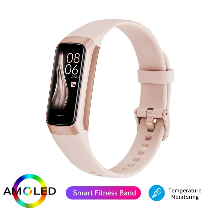 LIGE AMOLED-Smartwatch für Herren 2025 Smart Band für Damen Herzfrequenz-Blutdruck-Smartwatch Wasserdichtes Smart Armband Sport Fitness Tracker