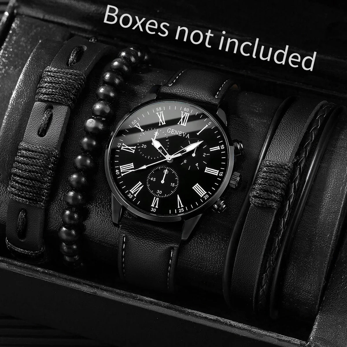 4/5 STÜCK Mode Herrenuhren Lässige Quarz-Herrenarmbanduhr-Set Relogio Masculino Reloj Hombre (Ohne Box)