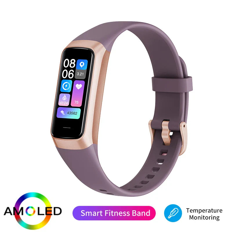 LIGE AMOLED-Smartwatch für Herren 2025 Smart Band für Damen Herzfrequenz-Blutdruck-Smartwatch Wasserdichtes Smart Armband Sport Fitness Tracker
