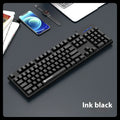 shipadoo104 Keys Gaming Keyboard with 3 Colors Keycaps USB Wired mechanical keyboard for Laptop Desktop PC Gamers
