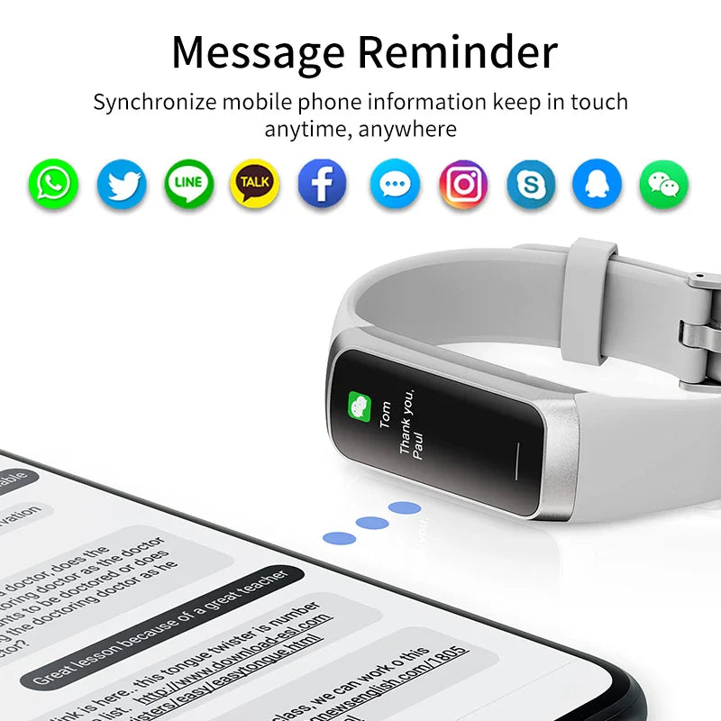 LIGE Amoled Smart Watch Men 2025 Smart Band Women Heart Rate Blood Smartwartch Waterproof Smart Bracelet Sport Fitness Tracker