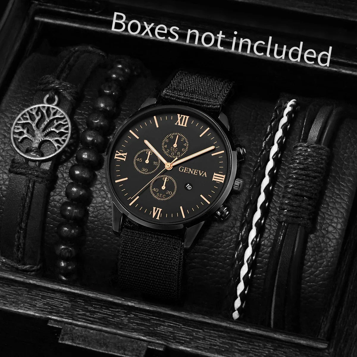 4/5 STÜCK Mode Herrenuhren Lässige Quarz-Herrenarmbanduhr-Set Relogio Masculino Reloj Hombre (Ohne Box)