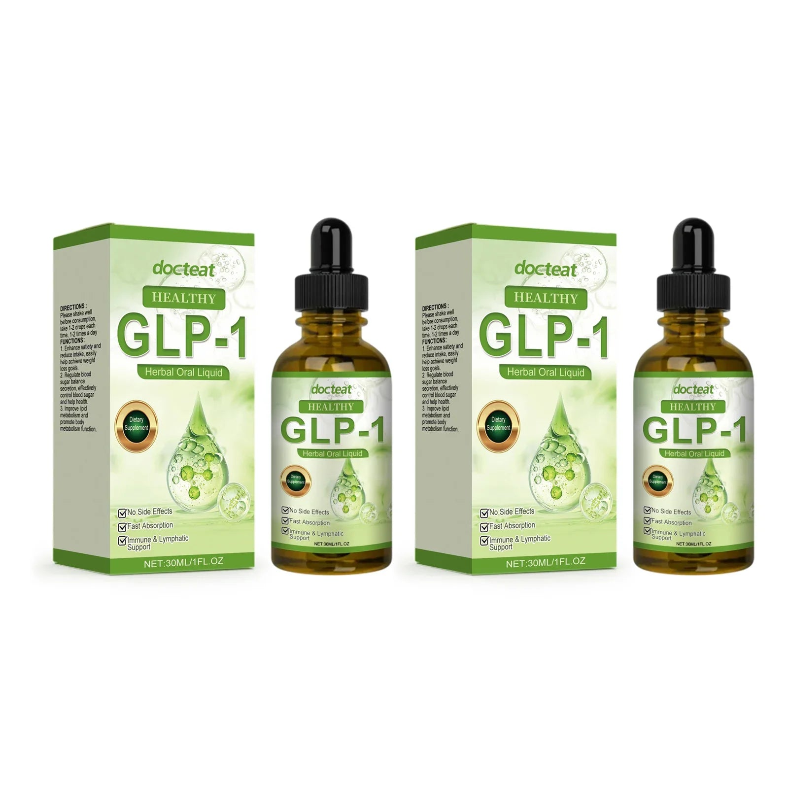 GLP-1 Supplement Flüssige Tropfen Natürliche GLP-1 Unterstützung Körperschlankheitsergänzung für die Darmverdauungsgesundheit Körperpflegeprodukte