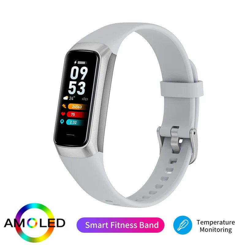 LIGE AMOLED-Smartwatch für Herren 2025 Smart Band für Damen Herzfrequenz-Blutdruck-Smartwatch Wasserdichtes Smart Armband Sport Fitness Tracker