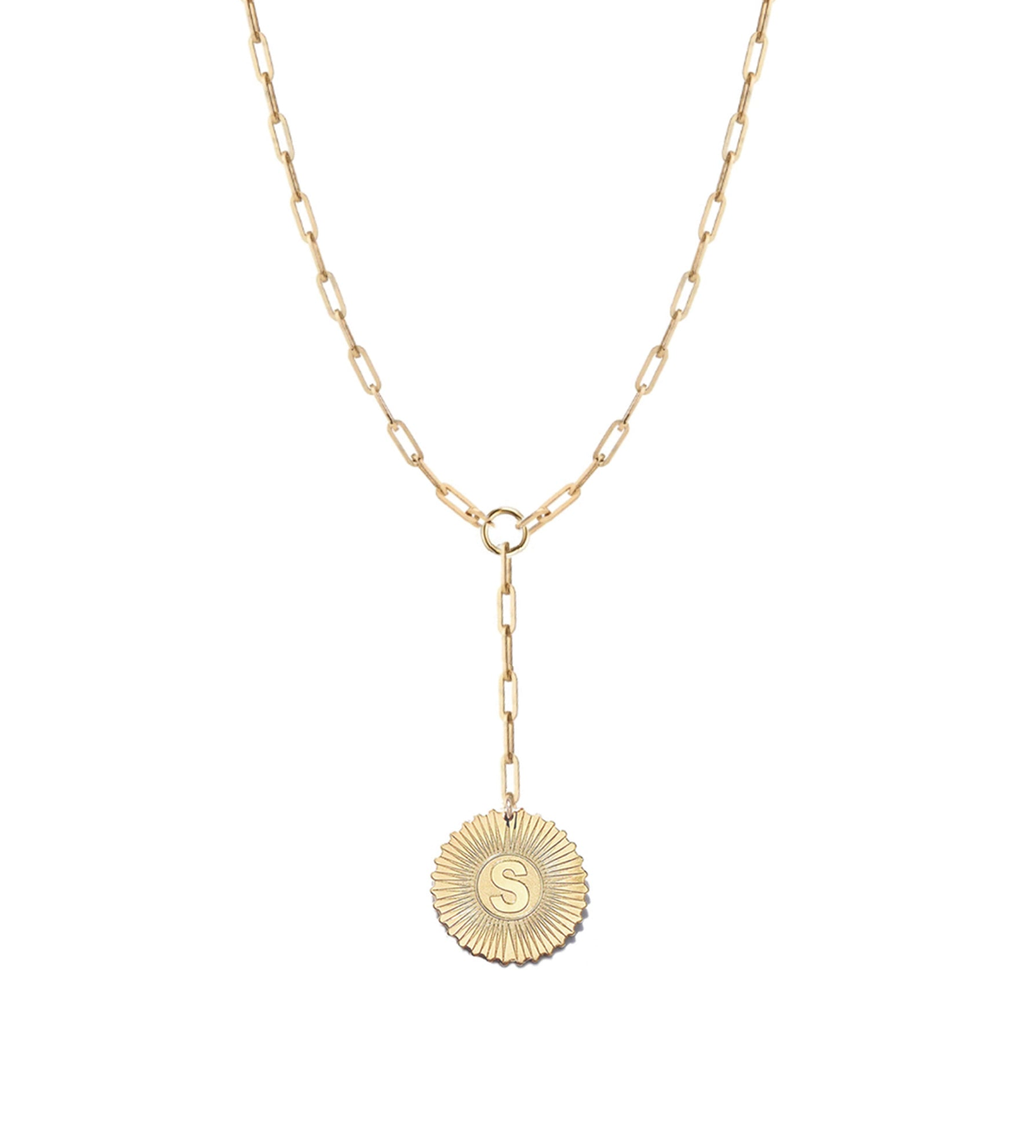 Vesta Initial Medallion Lariat