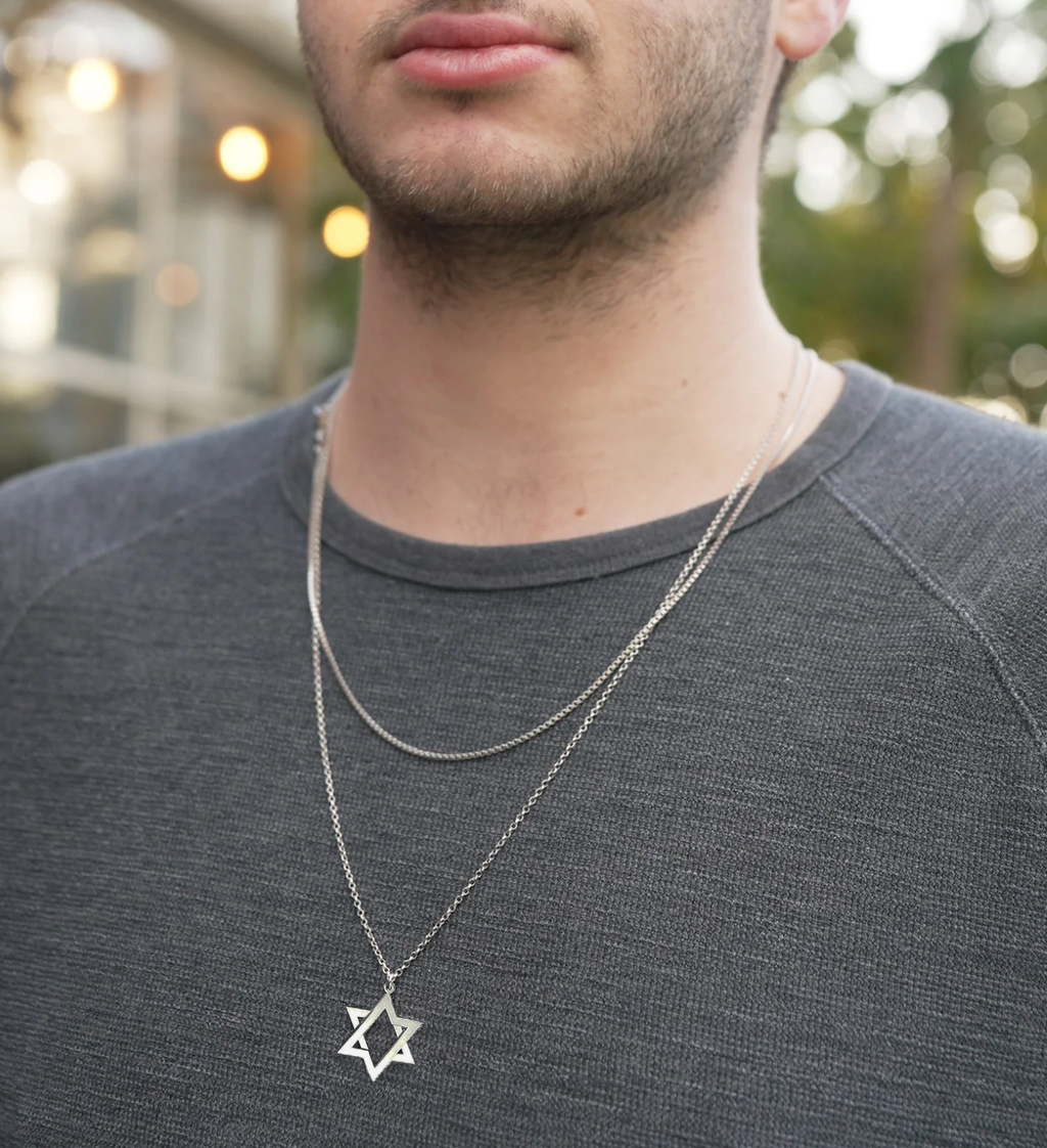 Or Movable Star of David Necklace I