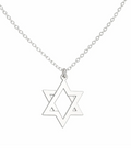 Or Movable Star of David Necklace