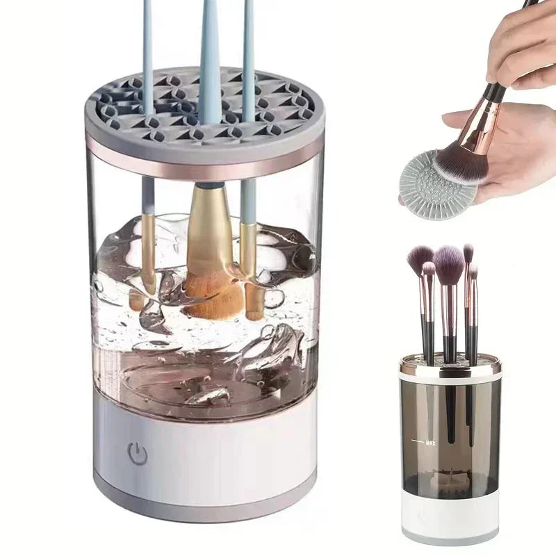 3-in-1 USB Elektrischer Make-up-Pinselreiniger Tragbarer Make-up-Pinsel Faules Reinigungsbürstenwerkzeug Automatisches Make-up-Pinselreinigen