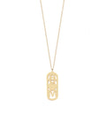 Asher Initial Good Luck Pendant Necklace