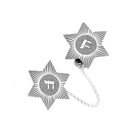 Chai Star of david Tallit Clips
