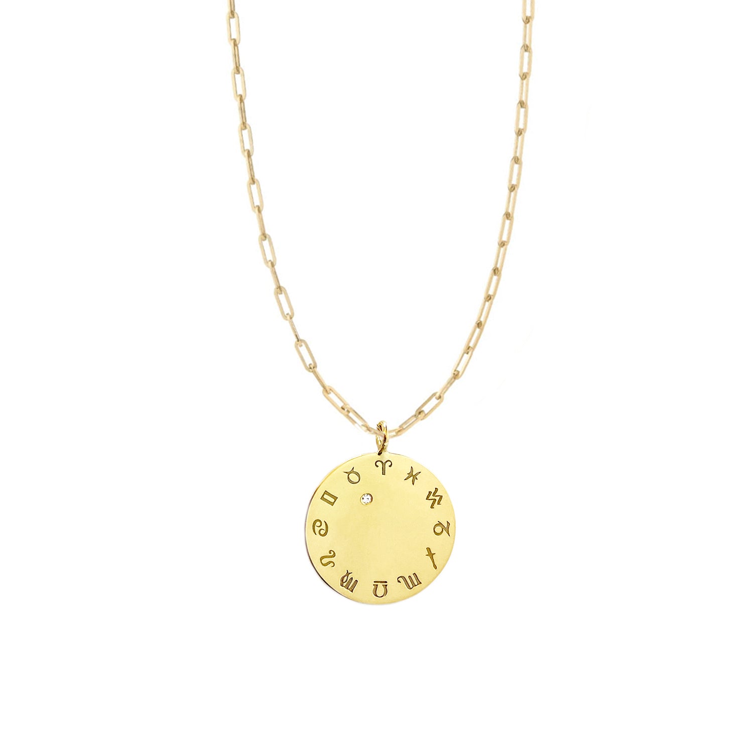 Zodiac Diamond Wheel Necklace