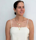 Vesta Three Diamond Charm Necklace