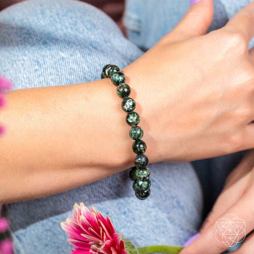 Engel-Energie – Seltenes Seraphinit-Armband der Transformation