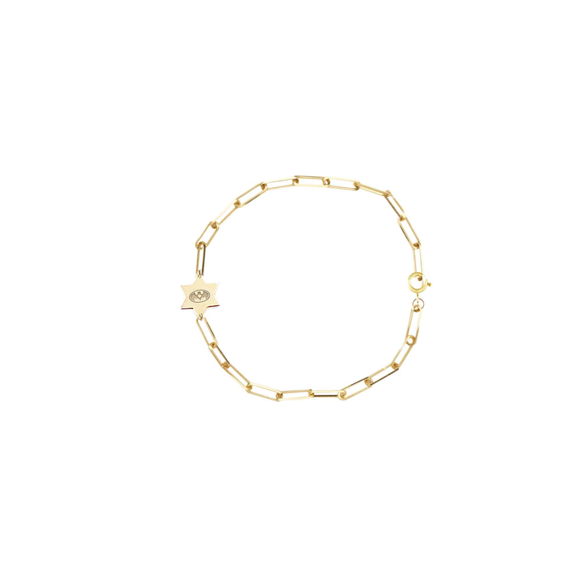 You are in Our Hearts Magen David Paperclip Bracelet
