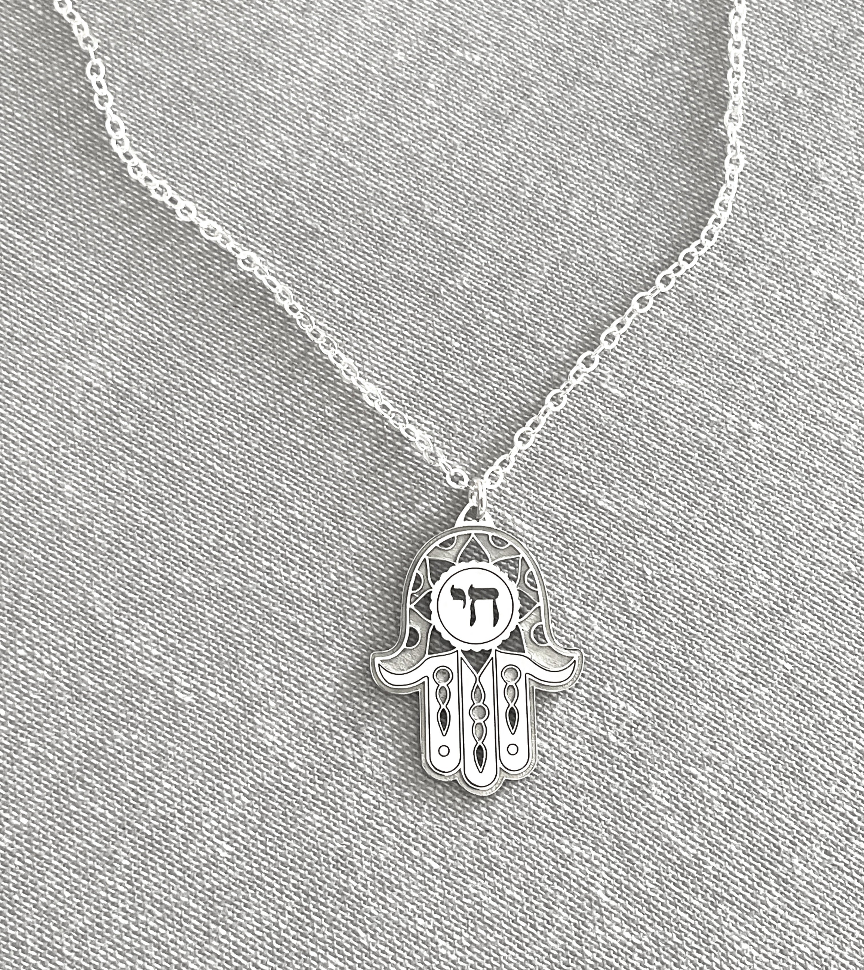 Fortuna Chai Hamsa Necklace