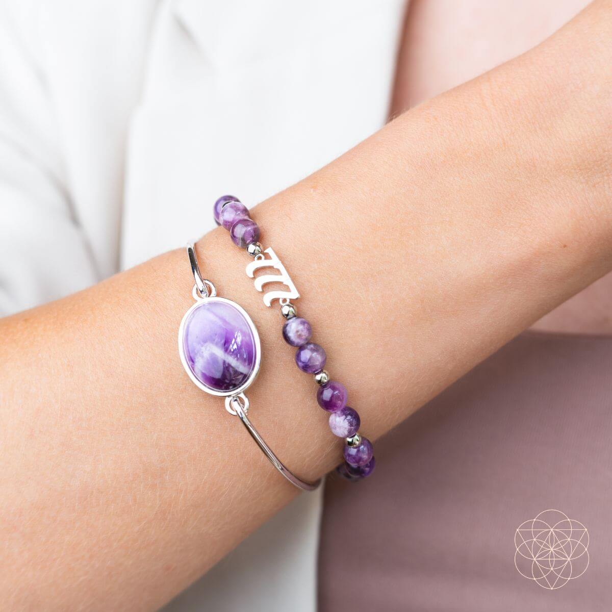 Ich habe Glück - 777 Glücks-Amethyst-Armband-Set