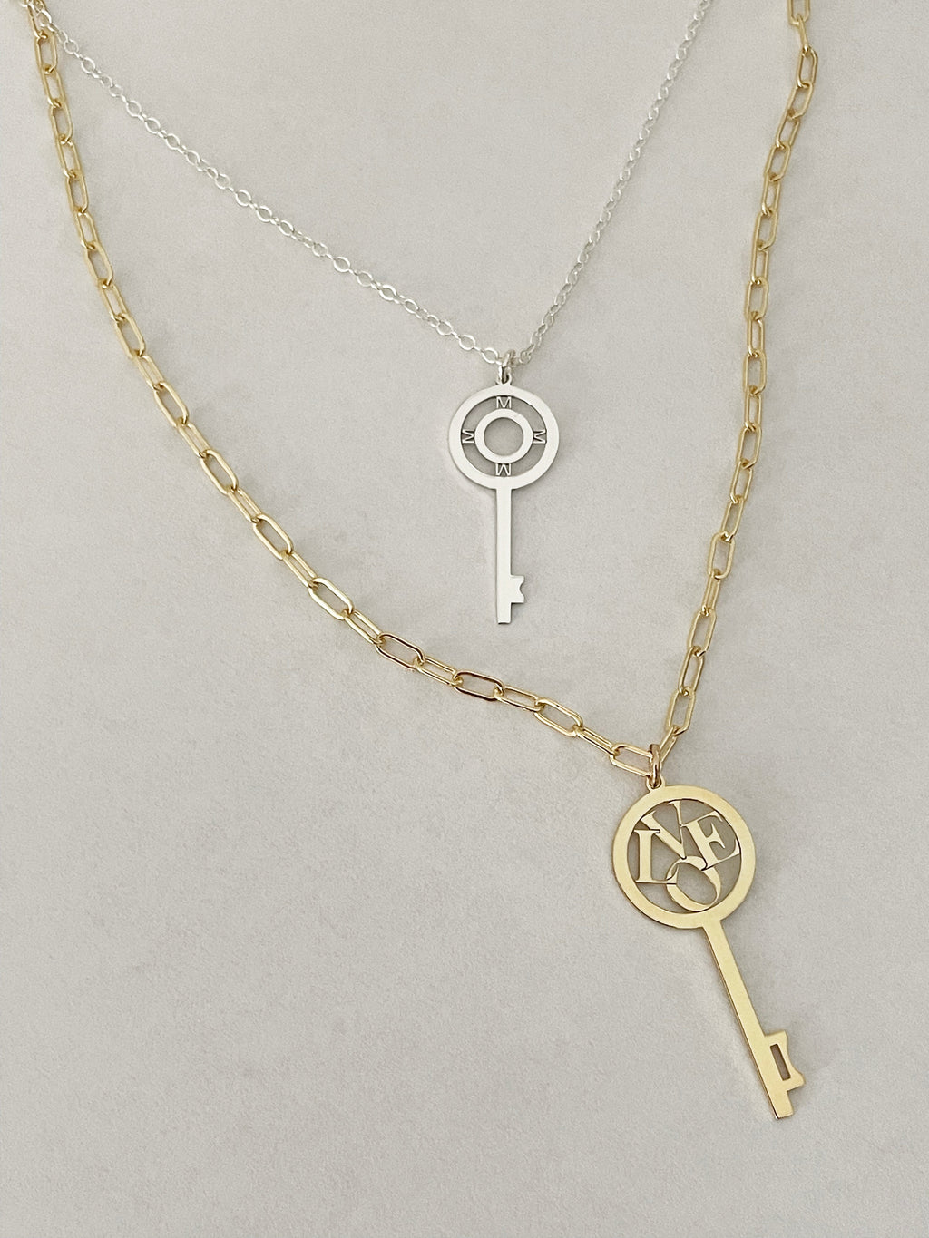 Atlas Initial Key Necklace