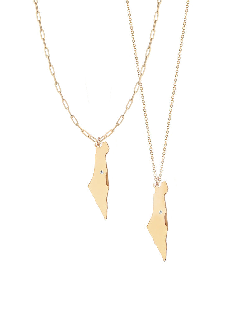 Eretz Map Necklace
