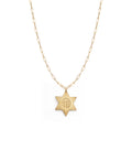 Magen David Monogram Medallion Necklace
