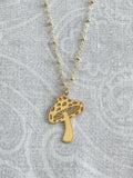 Lucky Mushroom Beaded Necklace