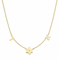Taly Initials and Star of David Diamond Necklace