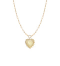 Vesta Initial Heart Medallion Necklace