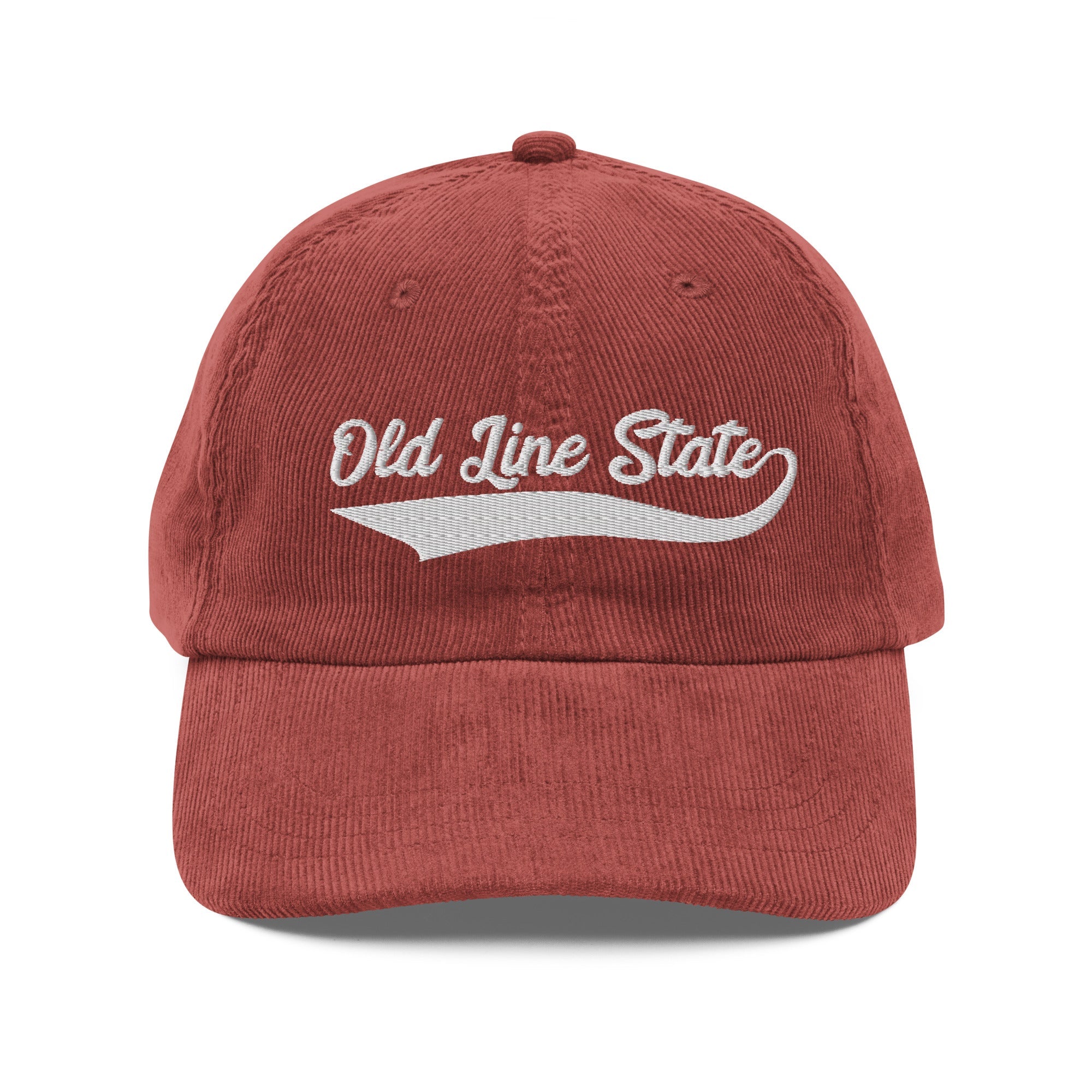 Old Line State - Red and White - Vintage Corduroy Cap